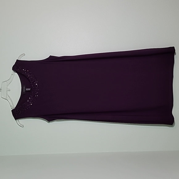 R&M Richards Dress & Jacket Sequins lace plum stretch sz 14 evening coquette - Picture 5 of 16